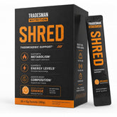 TRADESMAN NUTRITION front packaging showing 30 sachets and convenience