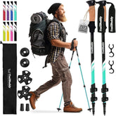 TrailBuddy front view of folded poles showing compact travel benefit