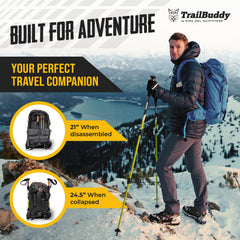 TrailBuddy cork handle close-up for moisture-wicking comfort