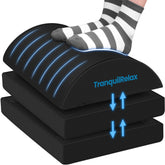 TranquilRelax front view showing height options and sleek black finish benefit ergonomic support