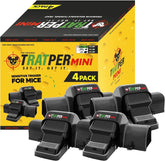 TRATPER front view shows covered trap packaging and safety benefits