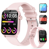 TRAUSI TG08 front view showing pink casing and customizable watch face for stylish wear