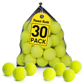 Treeroot front pack of 30 tennis balls showing volume and portability