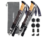 TREKOLOGY front view of Trek-Z poles showing compact pair and carry bag benefit