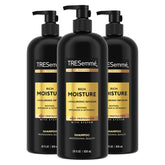 TRESemmé front packaging showing Rich Moisture 28 oz bottles for long-lasting hydration