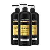 TRESemmé front packaging showing three 28 oz bottles and brand benefits