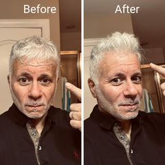 Tribal Chimp applied by man adding root lift and long-lasting invisible hold