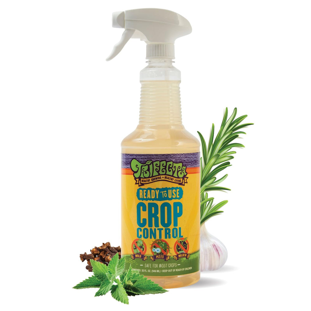 Trifecta front label on 32 oz bottle showing product name and usage benefits