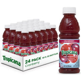 Tropicana front packaging showing 24-bottle case and easy grab convenience