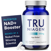 TRU NIAGEN front bottle showing product and 90-count supply benefit
