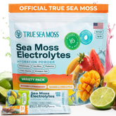 TrueSeaMoss front box showing pack design and convenience benefit