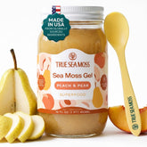 TrueSeaMoss front jar view showing label and 16oz glass jar benefit convenience