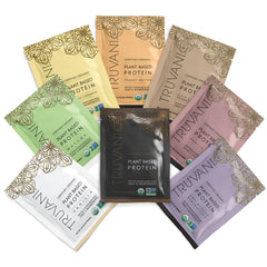 Truvani sample pack front view showing clean organic packaging and easy trial benefit