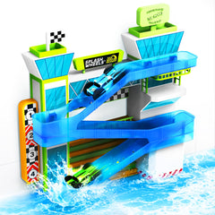 Tub Works front packaging showing included ramp and two cars for gifting