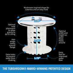 Hand wiping TubShroom clean after use showing TubShroom and quick maintenance benefit