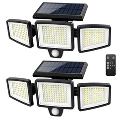 Tuffenough front view 3-heads showing broad floodlight coverage and security
