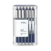 TUL gel pen front view gray barrel showing professional look and retractable tip benefit