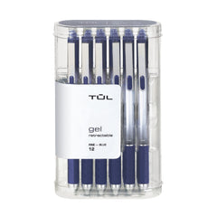 TUL pack of 12 gray-barrel pens showing organized front packaging and value