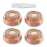 tuokiy front packaging view showing four replacement heads and benefit of easy replacement