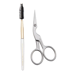 Tweezerman front packaging showing stainless steel scissors and brush, professional finish