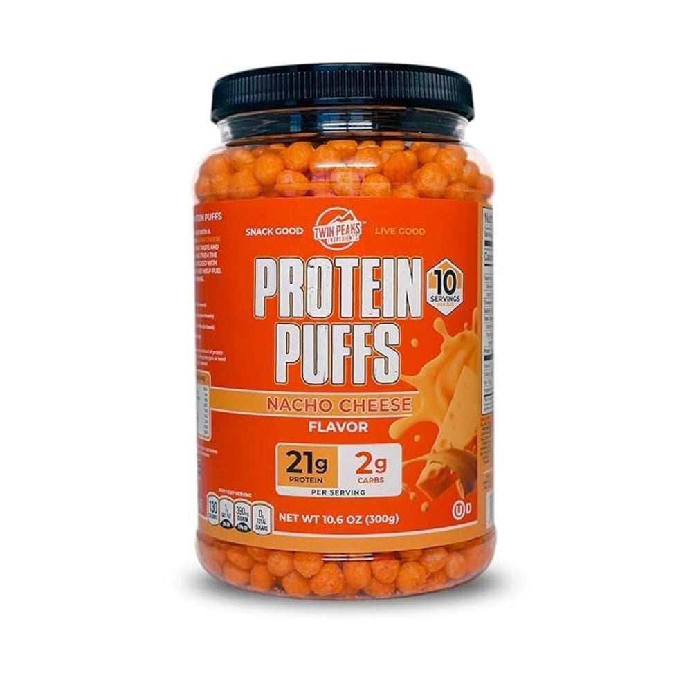 TWIN PEAKS INGREDIENTS Nacho Cheese front pack showing flavor and protein benefits