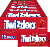 Twizzlers front packaging box showing 18 packs and shareable benefit