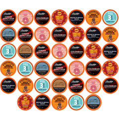 Two Rivers Coffee sampler front packaging showing variety and convenience