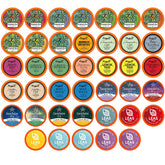 Two Rivers front packaging showing assorted tea selection and 40-count convenience