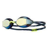 TYR Blackops 140 EV front view showing mirrored gold/navy lenses and sleek fit