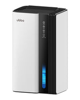 ubbo front view dehumidifier showing compact white design and easy placement benefit