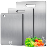 UFJEG front view of titanium cutting board showing clean edges and durable finish
