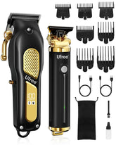 Ufree front view of clippers and trimmer showing kit and benefit of complete set