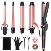 Ufree front view of full 5-in-1 styling kit showing barrels and flat iron for versatile styling