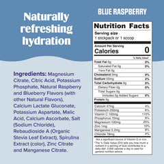 Ultima Replenisher mixed blue raspberry drink in bottle ready to hydrate after workouts