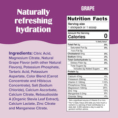 Scoop of Ultima Replenisher grape powder ready to measure one serving