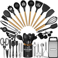 Umite Chef front packaging showing full 34-piece set and holder for organized storage
