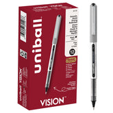 uni-ball Vision front packaging showing 12 pens and professional look, reliable supply