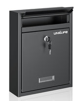 Uniclife front view of mailbox showing secure, neat exterior and curb appeal
