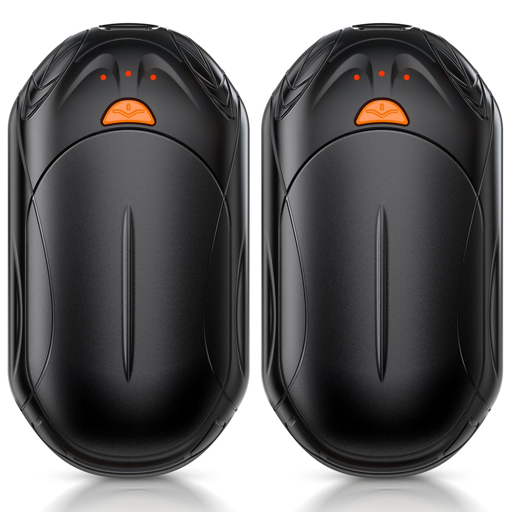 UNIHAND front view showing compact two-piece hand warmers and sleek finish providing easy warmth