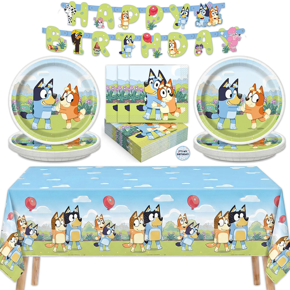 Unique Bluey front packaging showing complete party set and convenience