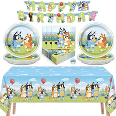 Unique Bluey front packaging showing complete party set and convenience