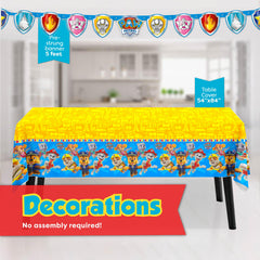 Unique brand pre-assembled banner hung in living room creating instant theme