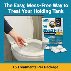 Unique RV Digest-It Ultra open pack displaying all pods for easy storage