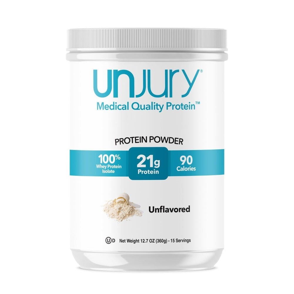 Unjury front tub showing label and servings benefits