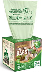 UNNI front packaging showing 200-count compostable bags and benefits