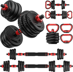 UNNMIIY adjustable dumbbells front packaging showing full set and benefits