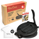 Uno Casa cast iron press front view showing sturdy build and ready-to-use finish