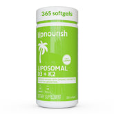 UpNourish bottle front label showing product name and potency for clear identification