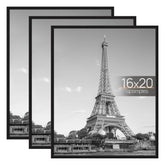upsimples front view of black 16x20 frame showing clean display and protection
