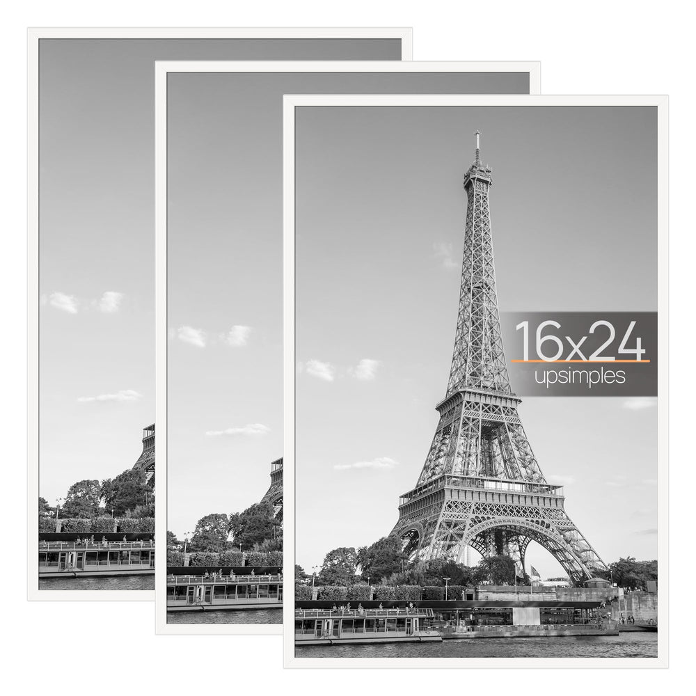upsimples white frame front view shows clean border and crisp display benefit